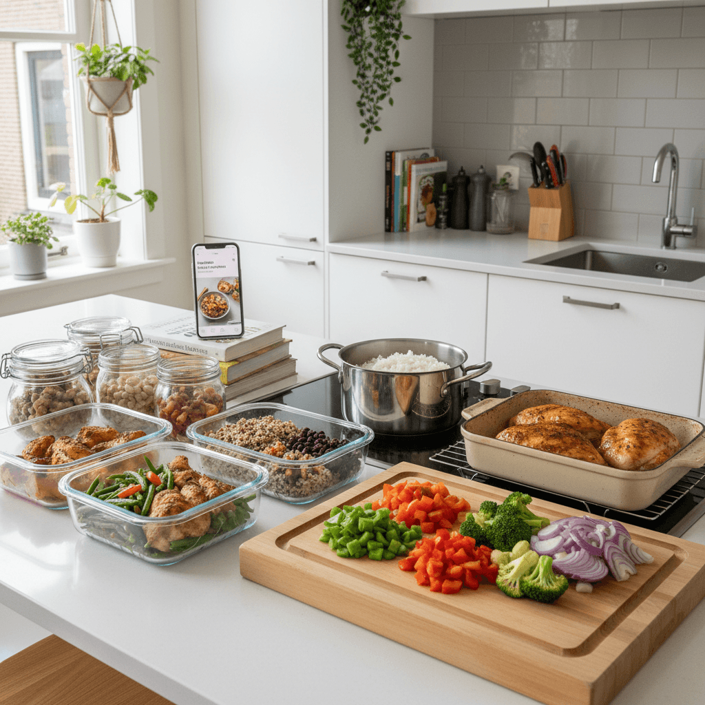 Hoe gebruik je de app voor meal prep op zondag?